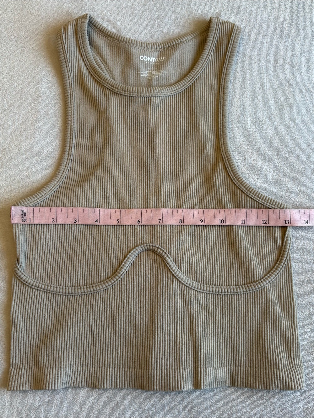 Pac Sun Tan Ribbed Crop Top - Picture 5 of 5